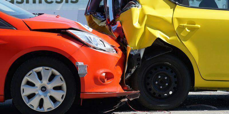Car accident causing whiplash.